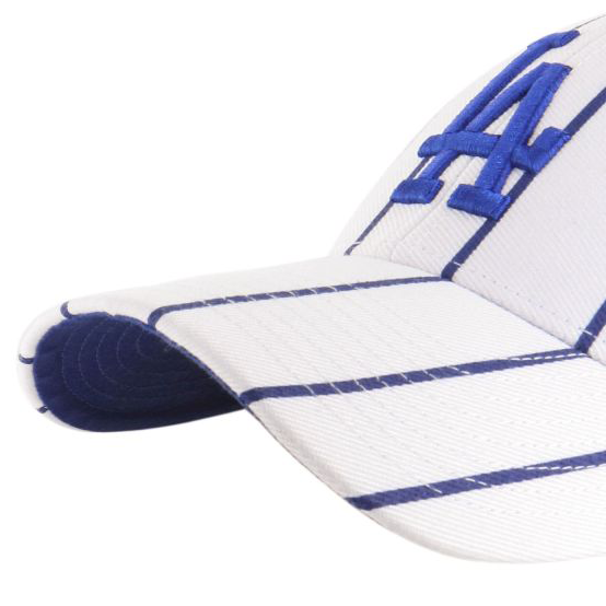 47 Brand - LA Dodgers MVP Bird Cage - Adjustable - White/Blue Pinstripe