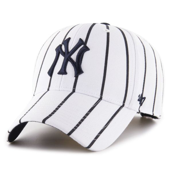 47 Brand - NY Yankees MVP Bird Cage - Adjustable - White/Black Pinstripe