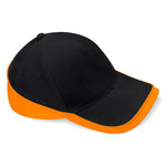 Beechfield - Teamwear Competetion Cap - Adjustable - Black/Orange