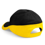 Beechfield - Teamwear Competetion Cap - Adjustable - Black/Yellow