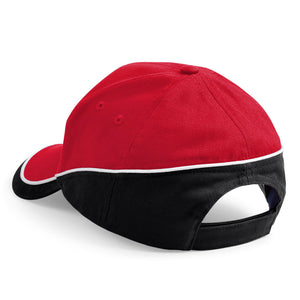 Beechfield - Teamwear Competetion Cap - Adjustable - Classic Red/Black/White