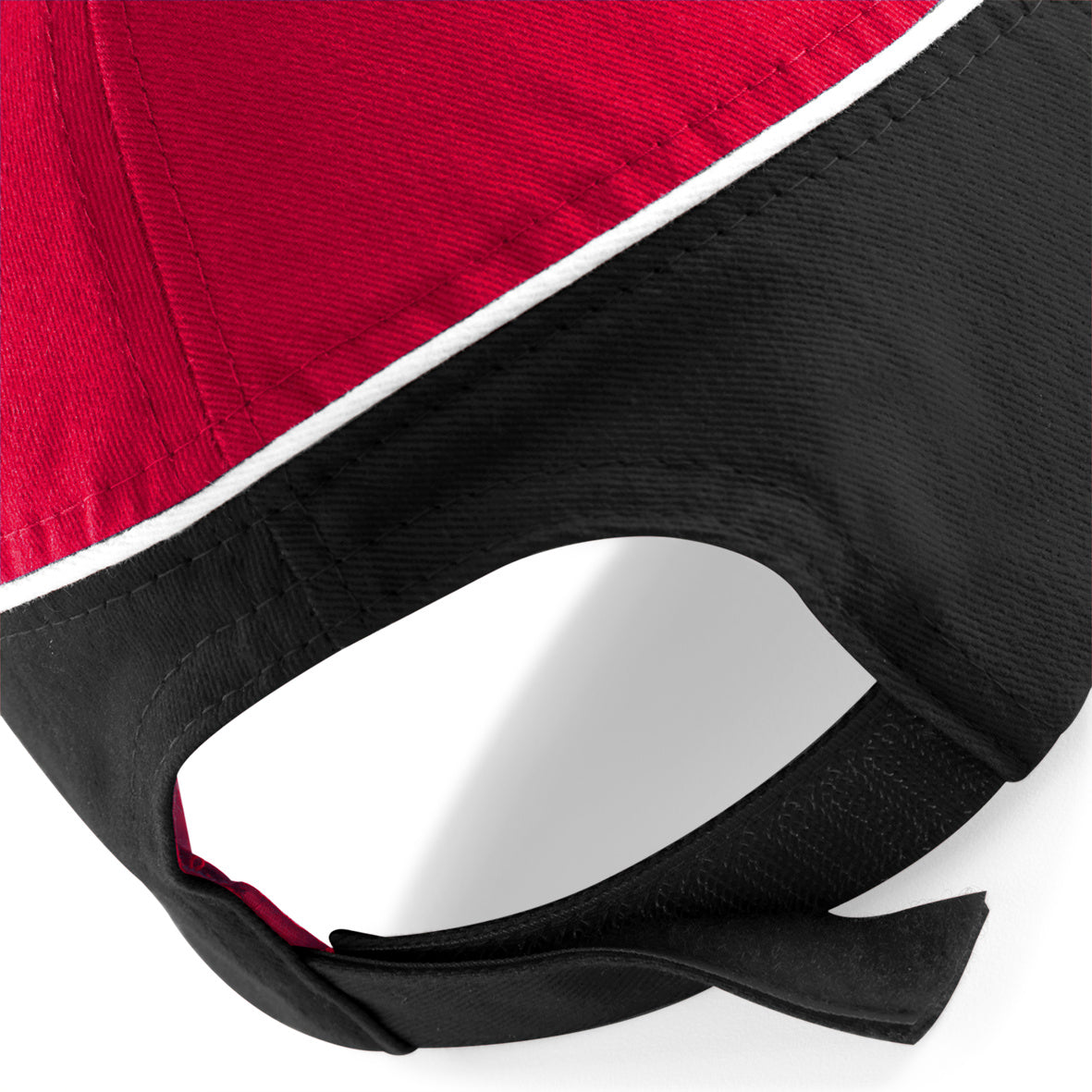 Beechfield - Teamwear Competetion Cap - Adjustable - Classic Red/Black/White