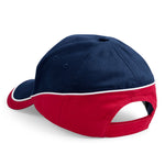 Beechfield - Teamwear Competetion Cap - Adjustable - French Navy/Classic Red/White