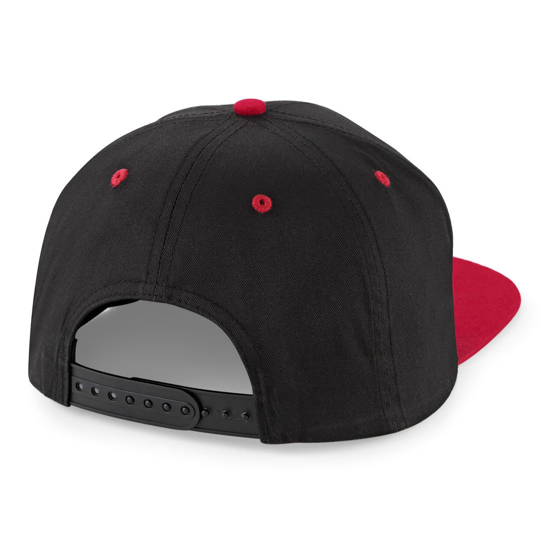 Beechfield - 5 Panel Contrast - Snapback- Black/Classic Red