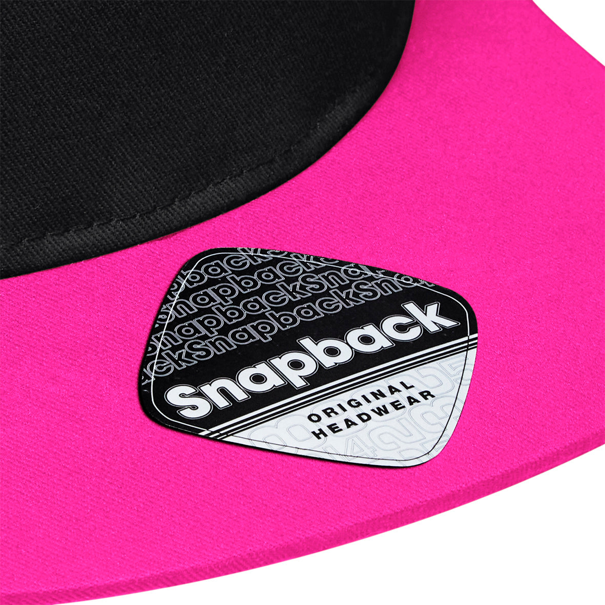 Beechfield - 5 Panel Contrast - Snapback - Black/Fuchsia