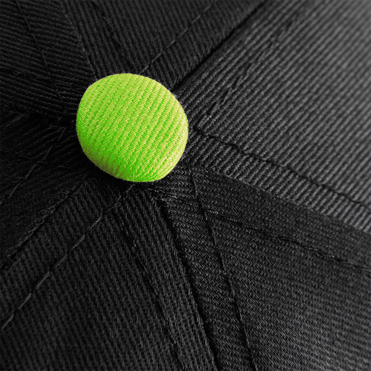 Beechfield - 5 Panel Contrast - Snapback - Black/Lime Green