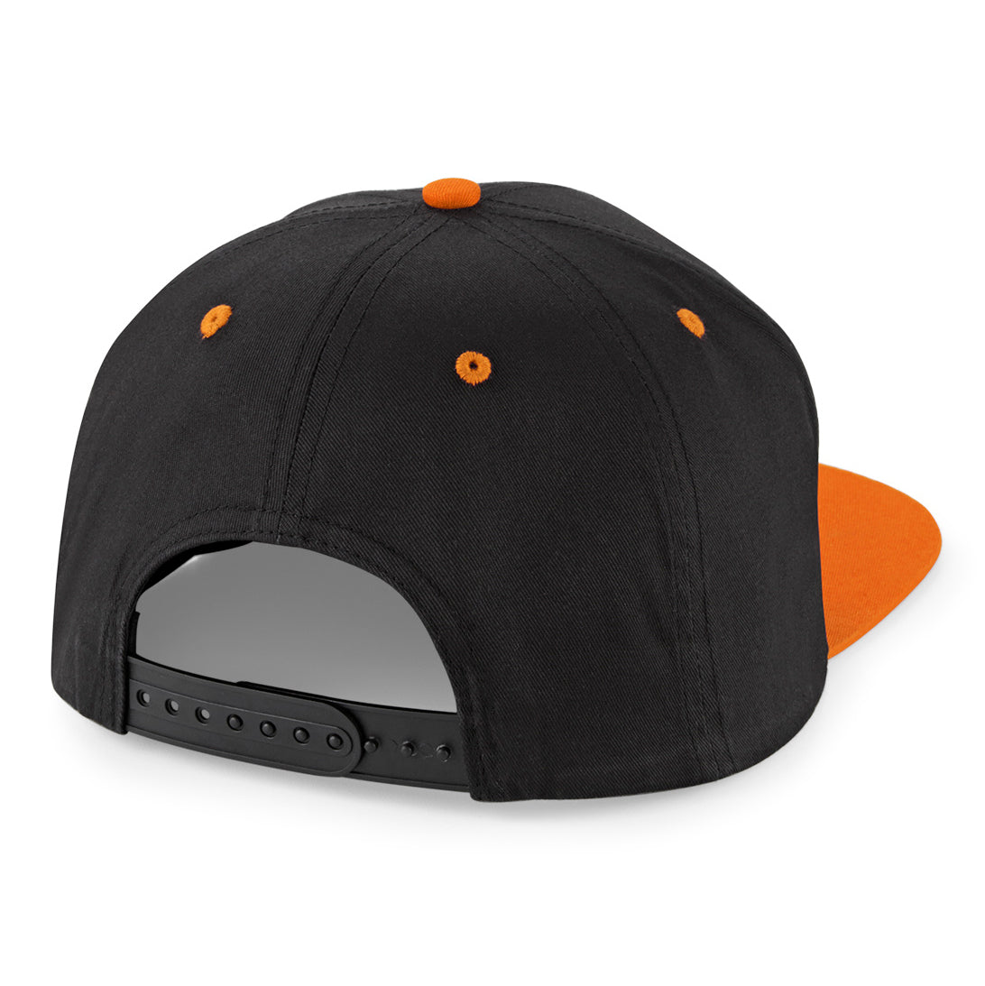 Beechfield - 5 Panel Contrast - Snapback - Black/Orange