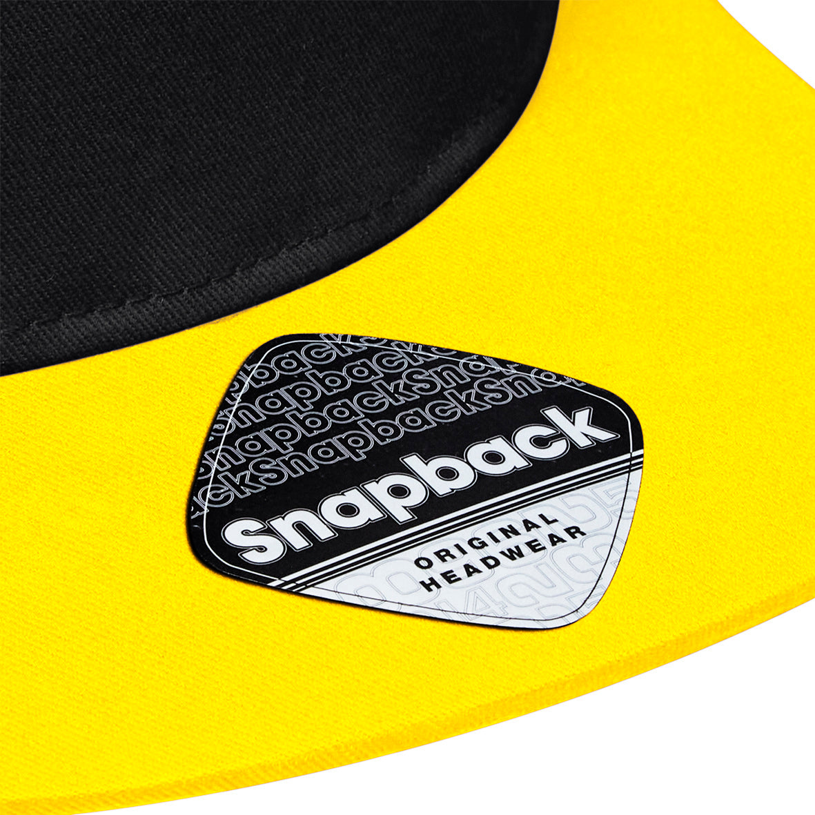 Beechfield - 5 Panel Contrast - Snapback - Black/Yellow