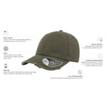 Atlantis - Dad Hat Destroyed - Adjustable - Olive