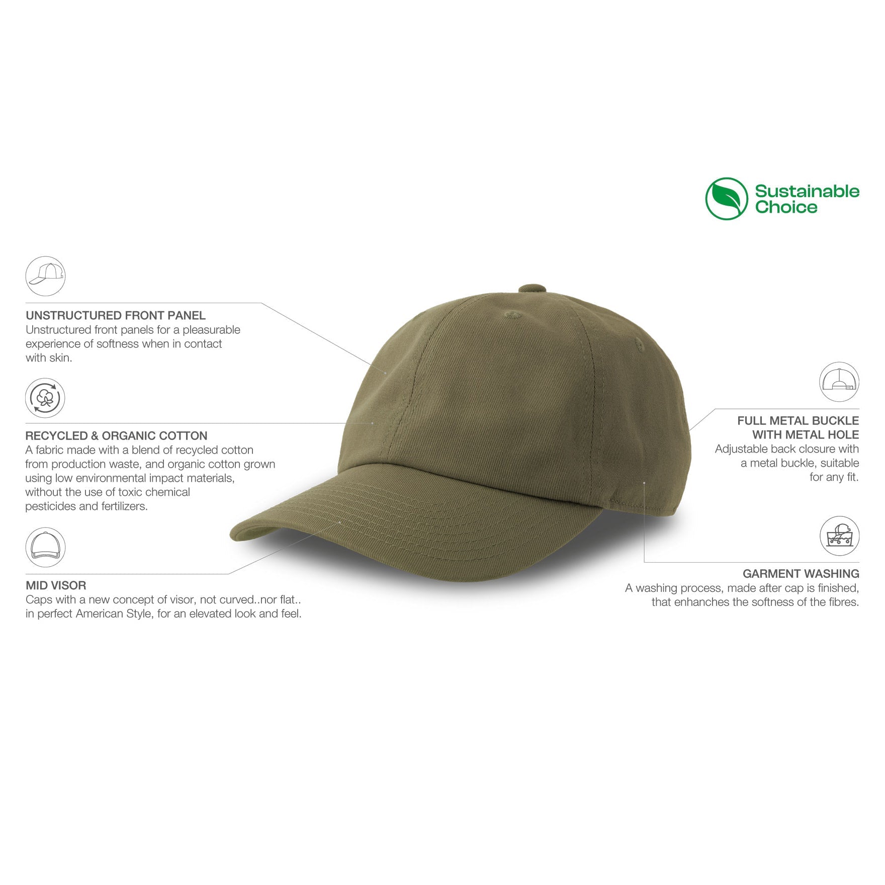 Atlantis - Dad HatS - Adjustable - Olive