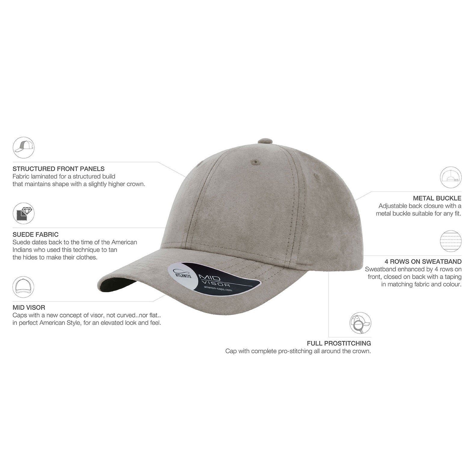 Atlantis - Fam Cap - Adjustable - Grey