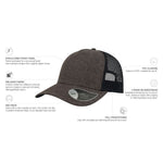 Atlantis - Rapper Melange Cap - Trucker/Snapback - Brown