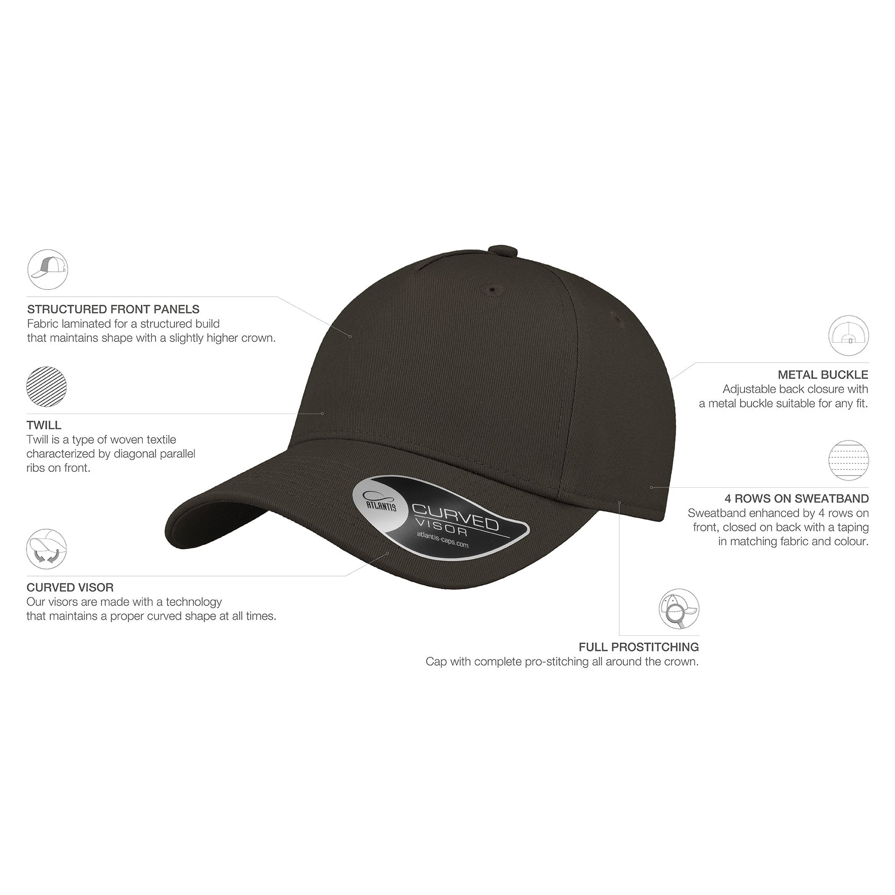 Atlantis - Shot Cap - Adjustable - Dark Grey