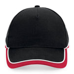 Beechfield - Teamwear Competetion Cap - Adjustable - Black/Classic Red/White