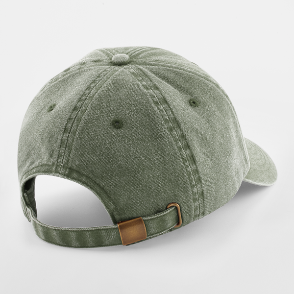 Beechfield - Low Profile Vintage Cap - Adjustable - Vintage Olive