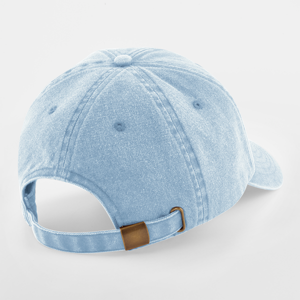 Beechfield - Low Profile Vintage Cap - Adjustable - Vintage Light Blue