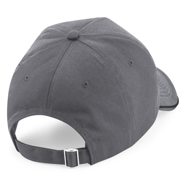 Beechfield - Authentic Piped Peak - Adjustable - Graphite Grey/Black