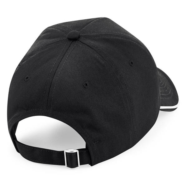 Beechfield - Authentic Piped Peak - Adjustable - Black/White