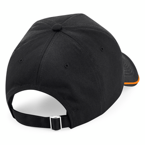 Beechfield - Authentic Piped Peak - Adjustable - Black/Orange