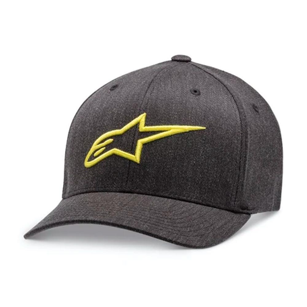 Alpinestars - Ageless Curved Hat - Flexfit - Charcoal Heather/Hivis Yellow