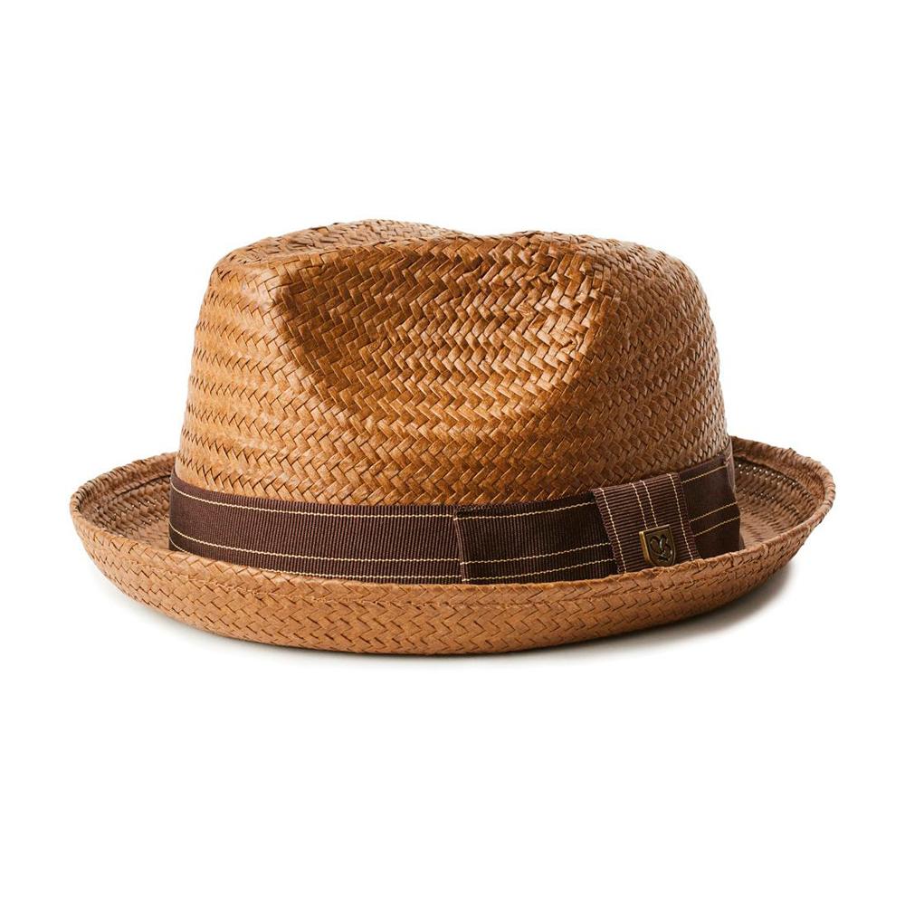 Brixton - Castor Fedora - Straw Hat - Sepia/Brown