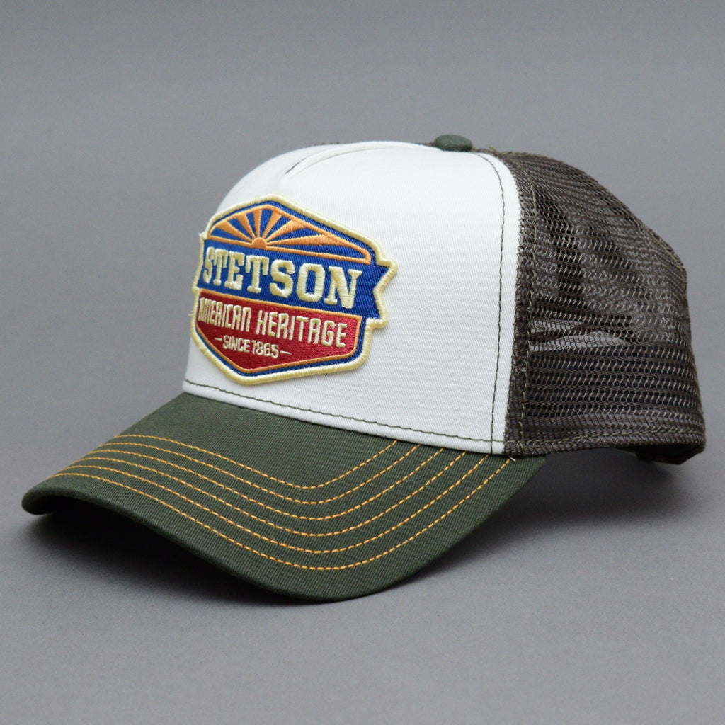 Stetson - New American Heritage - Trucker/Snapback - Olive/White/Brown