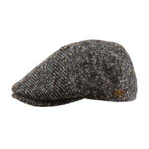 MJM Hats - Rebel - Sixpence/Flat Cap - Patch Grey
