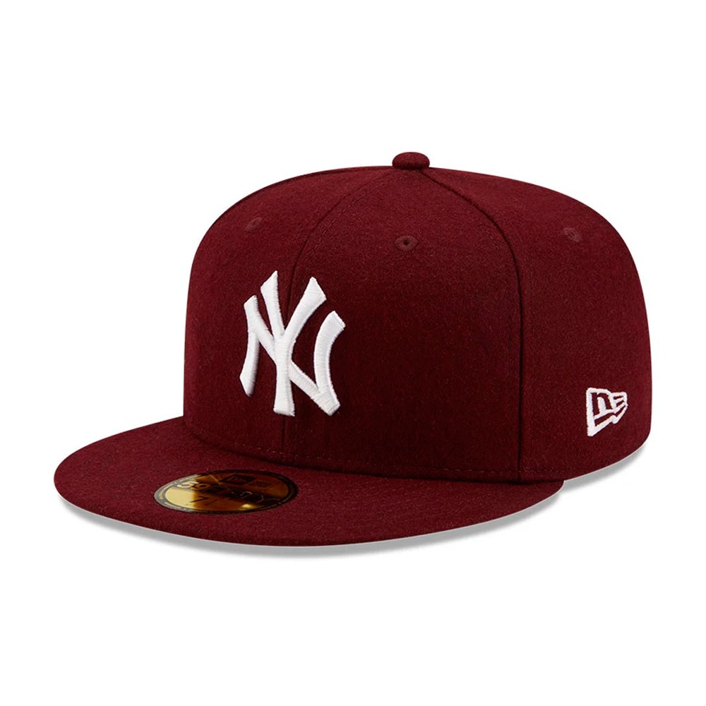 New Era - NY Yankees 59Fifty Melton - Fitted - Maroon/White