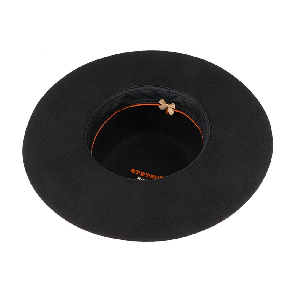 Stetson - Open Crown Wool Hat - Fedora - Black