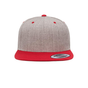 Yupoong - Classic - Snapback - Heather Grey/Red